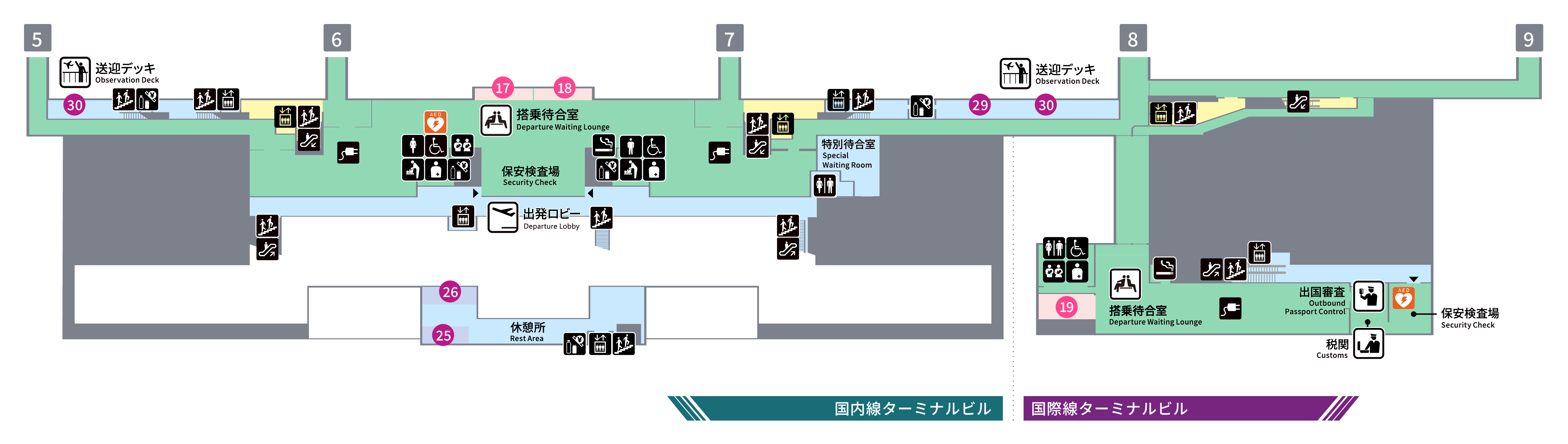 2F 출발 로비・전망대
