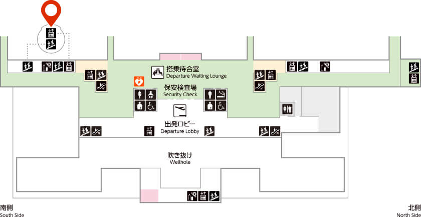 展望デッキの位置図