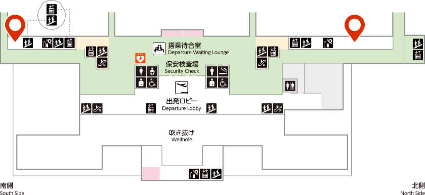 送迎デッキの位置図
